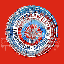 Load image into Gallery viewer, IBEW RWB TIE DYE EMBLEM LONG SLEEVE