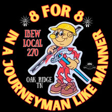Load image into Gallery viewer, IBEW LOCAL 270 ~ 8 FOR 8 ~ FULL ZIP HOODIE