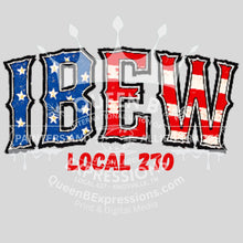 Load image into Gallery viewer, IBEW LOCAL 270 ~ RWB FLAG~ FULL ZIP HOODIE