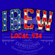 Load image into Gallery viewer, IBEW LOCAL 934 ~FLAG RWB ~ HOODIE