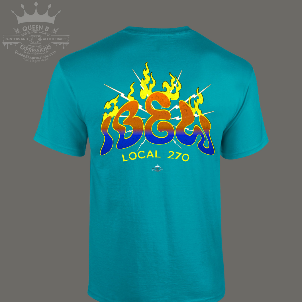 IBEW LOCAL 270 ~ TURQUOISE NO POCKET SHORT SLEEVE