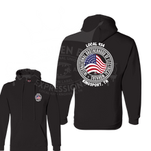 Load image into Gallery viewer, IBEW 934 PATRIOTIC FLAG EMBLEM HOODIE
