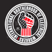Load image into Gallery viewer, IBEW STRIPE FIST RWB
