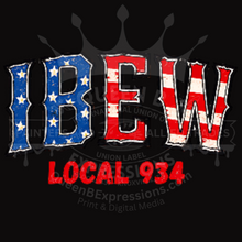 Load image into Gallery viewer, IBEW LOCAL 934 ~ FLAG RWB ~ SHORT SLEEVE
