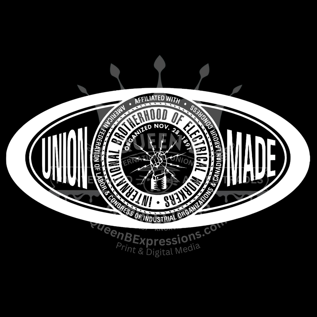 IBEW WHITE UNION OVAL ~ ZIP UP FLEECE