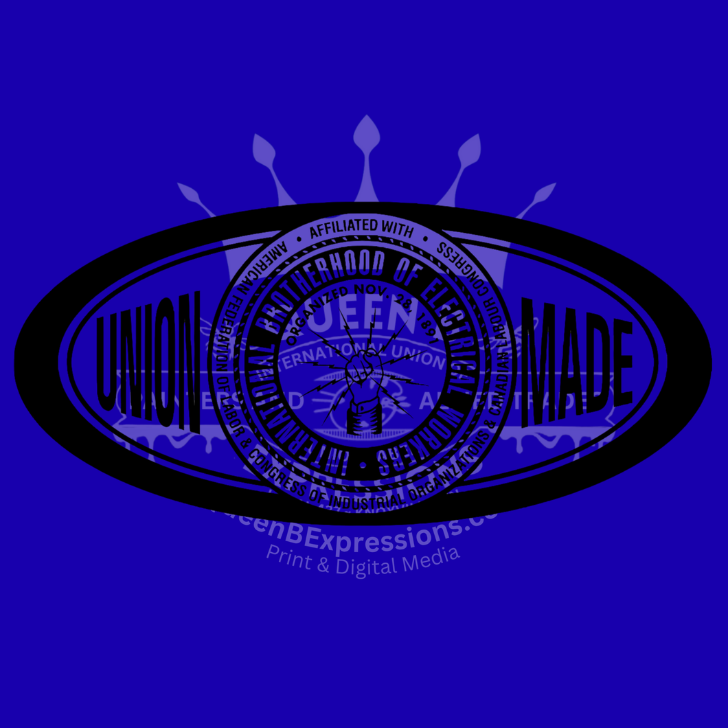 IBEW ~ ALL UNION OVAL BLACK ~ LONG SLEEVE